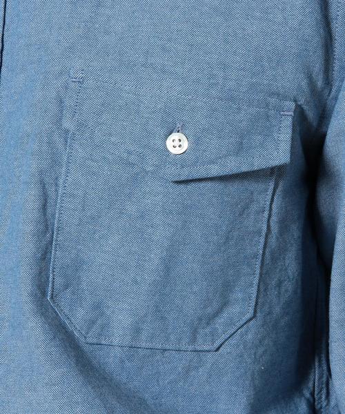 green label relaxing(グリーンレーベルリラクシング)の「OX BAND/C H/PLACKE シャツ②◆(シャツ/ブラウス・メンズ・ホワイト/ライトブルー・MEDIUM/LARGE/X-LARGE/SMALL)」の13枚目の写真