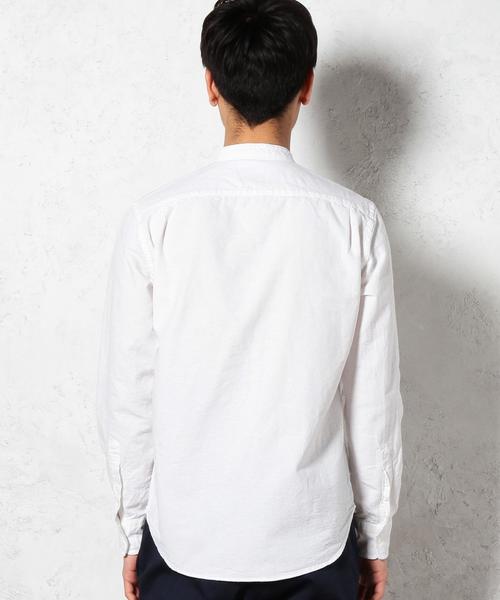 green label relaxing(グリーンレーベルリラクシング)の「OX BAND/C H/PLACKE シャツ②◆(シャツ/ブラウス・メンズ・ホワイト/ライトブルー・MEDIUM/LARGE/X-LARGE/SMALL)」の8枚目の写真