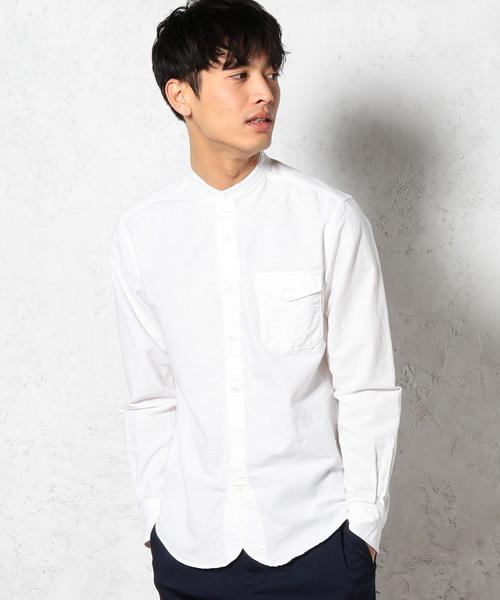 green label relaxing(グリーンレーベルリラクシング)の「OX BAND/C H/PLACKE シャツ②◆(シャツ/ブラウス・メンズ・ホワイト/ライトブルー・MEDIUM/LARGE/X-LARGE/SMALL)」の11枚目の写真
