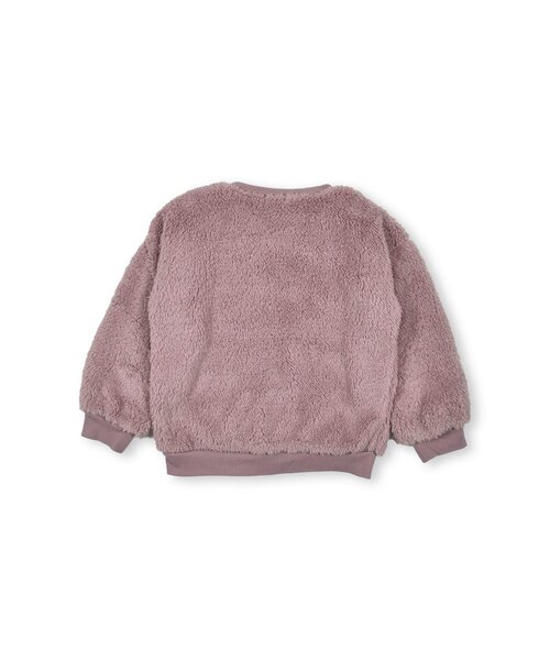 Noeil aime BeBe(ノイユエイムベベ)の「NoeilaimeBeBe/アニマルクマ刺繍ボアトレーナー(80~130cm)(スウェット・キッズ・ブラウン/ピンク・110/90/100/120/130/80)」の7枚目の写真