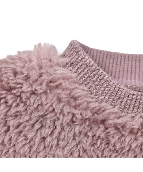 Noeil aime BeBe(ノイユエイムベベ)の「NoeilaimeBeBe/アニマルクマ刺繍ボアトレーナー(80~130cm)(スウェット・キッズ・ブラウン/ピンク・110/90/100/120/130/80)」の8枚目の写真