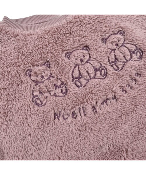 Noeil aime BeBe(ノイユエイムベベ)の「NoeilaimeBeBe/アニマルクマ刺繍ボアトレーナー(80~130cm)(スウェット・キッズ・ブラウン/ピンク・110/90/100/120/130/80)」の9枚目の写真
