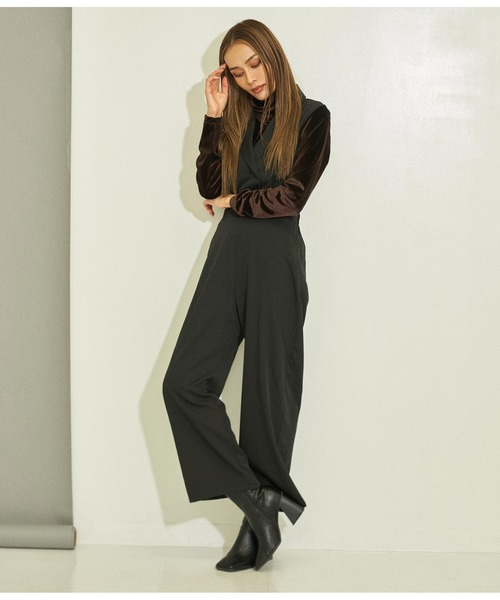 ANAP（アナップ）の「テーラーオールインワン（つなぎ/オールインワン・レディース・ブラック/モカ・FREE）」の5枚目の写真