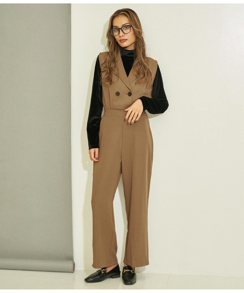 ANAP（アナップ）の「テーラーオールインワン（つなぎ/オールインワン・レディース・ブラック/モカ・FREE）」の9枚目の写真