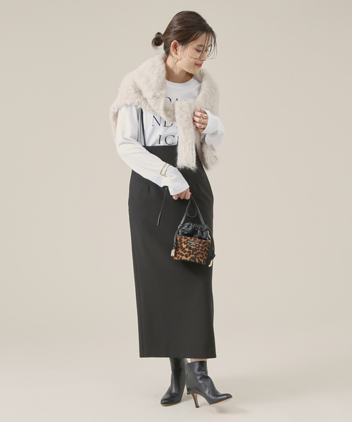 Rouge vif Anna(ルージュヴィフアンナ)の「フロント&バックロゴロンT(Tシャツ/カットソー・レディース・ブルー/チャコールグレー・フリー)」の4枚目の写真