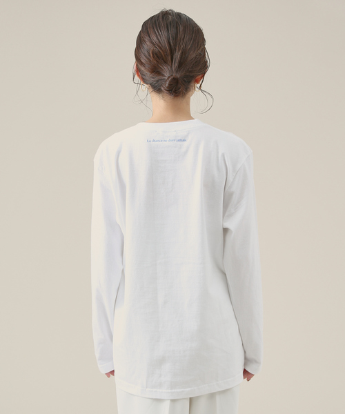 Rouge vif Anna(ルージュヴィフアンナ)の「フロント&バックロゴロンT(Tシャツ/カットソー・レディース・ブルー/チャコールグレー・フリー)」の10枚目の写真