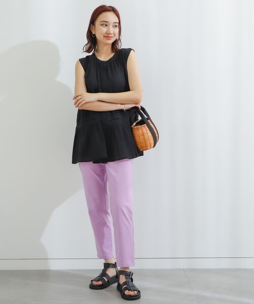 B:MING by BEAMS（ビーミングバイビームス）の「B:MING by BEAMS / スタフリ テーパードパンツ 23SS（その他パンツ・レディース・イエロー/グリーン/ピンク/ブラック/ホワイト/ラベンダー・MEDIUM/X-LARGE/SMALL/LARGE/X-SMALL）」の18枚目の写真