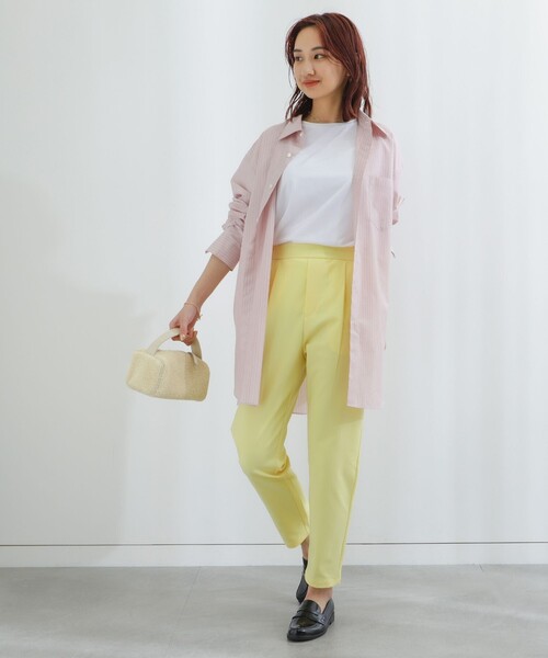 B:MING by BEAMS（ビーミングバイビームス）の「B:MING by BEAMS / スタフリ テーパードパンツ 23SS（その他パンツ・レディース・イエロー/グリーン/ピンク/ブラック/ホワイト/ラベンダー・MEDIUM/X-LARGE/SMALL/LARGE/X-SMALL）」の7枚目の写真