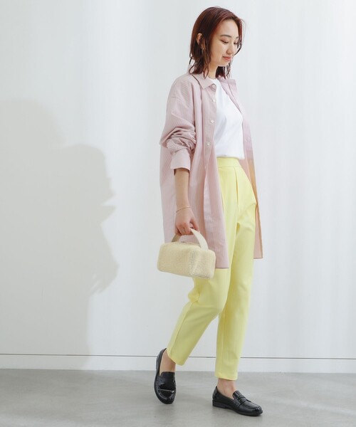 B:MING by BEAMS（ビーミングバイビームス）の「B:MING by BEAMS / スタフリ テーパードパンツ 23SS（その他パンツ・レディース・イエロー/グリーン/ピンク/ブラック/ホワイト/ラベンダー・MEDIUM/X-LARGE/SMALL/LARGE/X-SMALL）」の8枚目の写真