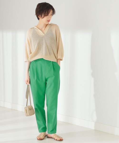 B:MING by BEAMS（ビーミングバイビームス）の「B:MING by BEAMS / スタフリ テーパードパンツ 23SS（その他パンツ・レディース・イエロー/グリーン/ピンク/ブラック/ホワイト/ラベンダー・MEDIUM/X-LARGE/SMALL/LARGE/X-SMALL）」の11枚目の写真