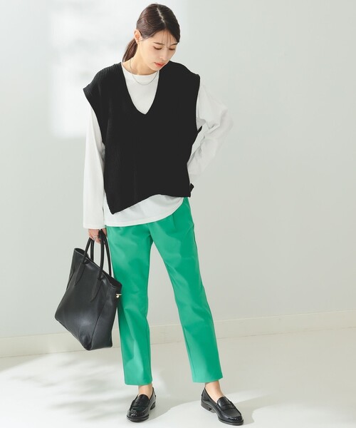 B:MING by BEAMS（ビーミングバイビームス）の「B:MING by BEAMS / スタフリ テーパードパンツ 23SS（その他パンツ・レディース・イエロー/グリーン/ピンク/ブラック/ホワイト/ラベンダー・MEDIUM/X-LARGE/SMALL/LARGE/X-SMALL）」の14枚目の写真