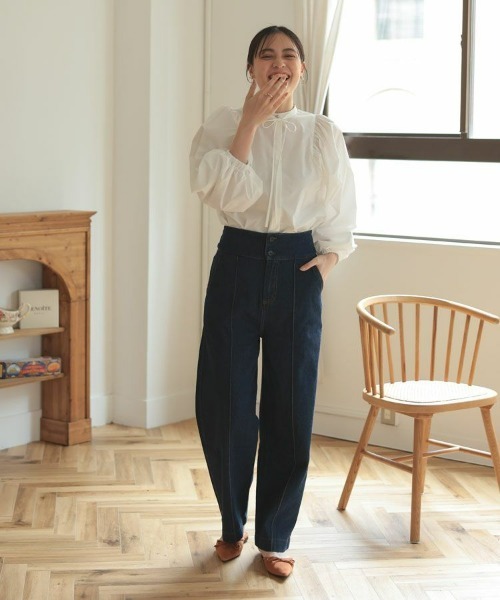 DONOBAN（ドノバン）の「ボリュームスリーブブラウス（シャツ/ブラウス・レディース・ピンク/ホワイト/ネイビー/ブルー/ブラック/ドット/ホワイト系その他/イエロー系その他・F）」の16枚目の写真