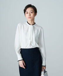 ボウタイ風2WAYブラウス