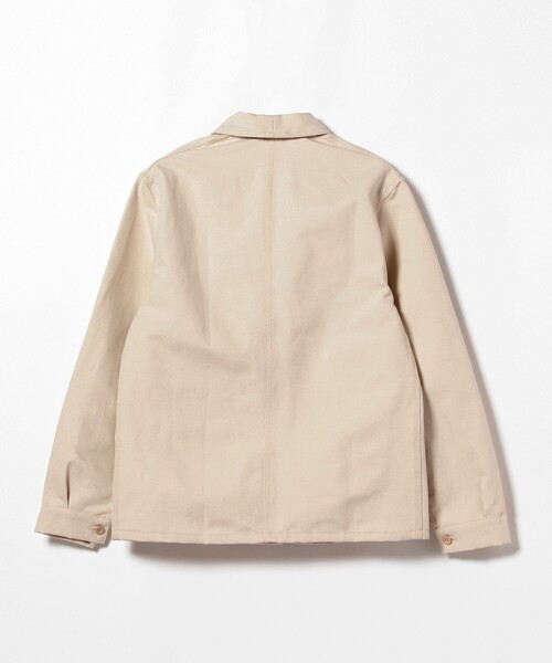 Le LABOUREUR（ラブルール）の「LE LABOUREUR × BEAMS F / 別注 コットンリネン カバーオール（カバーオール・メンズ・オフホワイト/ブラック・3/4/2/1）」の6枚目の写真