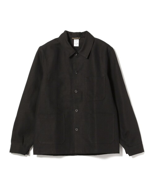 Le LABOUREUR（ラブルール）の「LE LABOUREUR × BEAMS F / 別注 コットンリネン カバーオール（カバーオール・メンズ・オフホワイト/ブラック・3/4/2/1）」の17枚目の写真