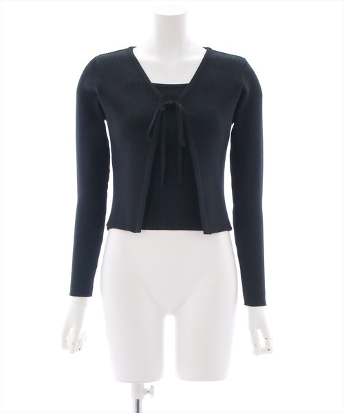 clear（クリア）の「×【2点SET】リボンニットカーディガンセット/アンサンブル（アンサンブル・レディース・アイボリー/サックスブルー/ラベンダー/ブラック・F）」の18枚目の写真