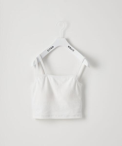 CITEN(シテン)の「<CITEN>カップツキ クロップド キャミソール(キャミソール・レディース・ブラック/レッド/ホワイト・FREE)」の2枚目の写真