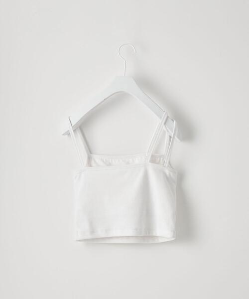 CITEN(シテン)の「<CITEN>カップツキ クロップド キャミソール(キャミソール・レディース・ブラック/レッド/ホワイト・FREE)」の9枚目の写真