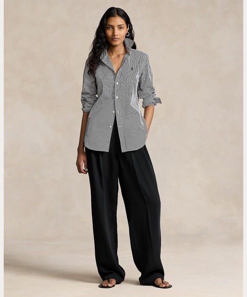 POLO RALPH LAUREN(ポロ ラルフ ローレン)の「ストライプド コットン シャツ(シャツ/ブラウス・レディース・ブラック・6/0/2/4/8/00/10/14/12)」の5枚目の写真