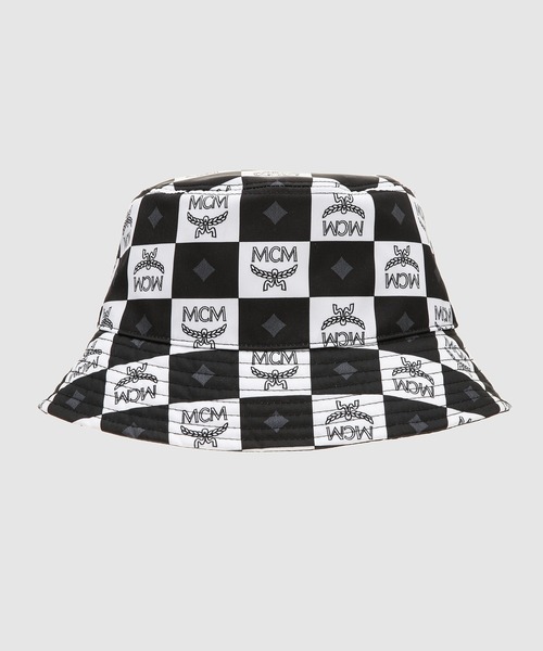 MCM（エムシーエム）の「リバーシブル バケットハット - チェッカーボード ナイロン（ハット・メンズ・ブラック・ONE SIZE）」の2枚目の写真