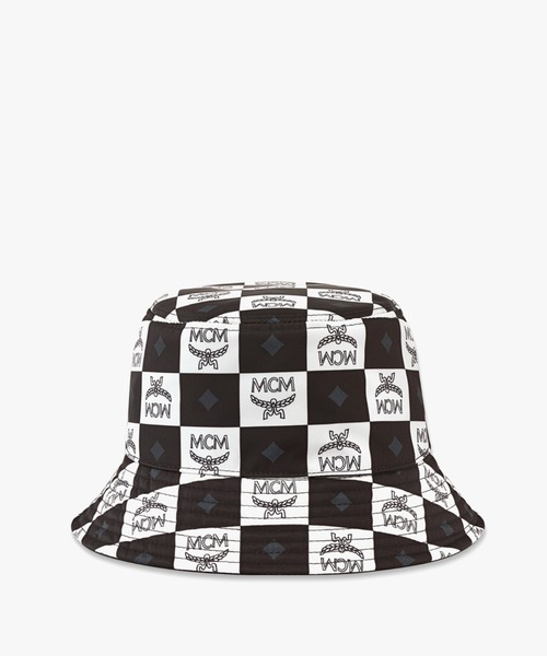 MCM（エムシーエム）の「リバーシブル バケットハット - チェッカーボード ナイロン（ハット・メンズ・ブラック・ONE SIZE）」の8枚目の写真
