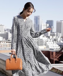 N.（N. Natural Beauty Basic） | 【S Size Line】◆ウエストタックキーネックワンピース(ワンピース)