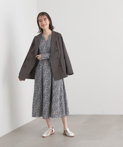 N.（N. Natural Beauty Basic）（エヌエヌナチュラルビューティーベーシック）の「【S Size Line】◆ウエストタックキーネックワンピース（ワンピース・レディース・ベージュ/ブラック系その他/ブルー/オフホワイト・SMALL/MEDIUM）」の10枚目の写真