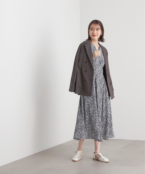 N.（N. Natural Beauty Basic）（エヌエヌナチュラルビューティーベーシック）の「【S Size Line】◆ウエストタックキーネックワンピース（ワンピース・レディース・ベージュ/ブラック系その他/ブルー/オフホワイト・SMALL/MEDIUM）」の11枚目の写真