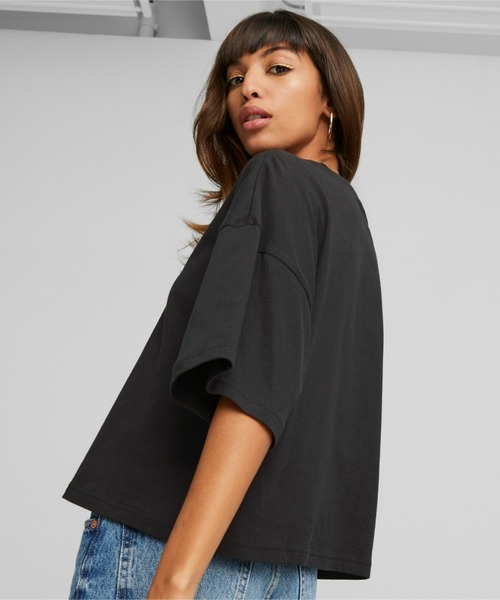 PUMA(プーマ)の「PUMA プーマ ウィメンズ CLASSICS オーバーサイズ 半袖 Tシャツ(Tシャツ/カットソー・レディース・ホワイト/ホワイト系その他/タン/ブラック/ブルー系その他・SMALL/MEDIUM/LARGE/X-SMALL)」の4枚目の写真