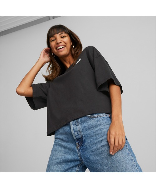 PUMA(プーマ)の「PUMA プーマ ウィメンズ CLASSICS オーバーサイズ 半袖 Tシャツ(Tシャツ/カットソー・レディース・ホワイト/ホワイト系その他/タン/ブラック/ブルー系その他・SMALL/MEDIUM/LARGE/X-SMALL)」の9枚目の写真