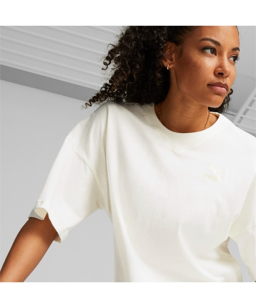 PUMA(プーマ)の「PUMA プーマ ウィメンズ CLASSICS オーバーサイズ 半袖 Tシャツ(Tシャツ/カットソー・レディース・ホワイト/ホワイト系その他/タン/ブラック/ブルー系その他・SMALL/MEDIUM/LARGE/X-SMALL)」の8枚目の写真