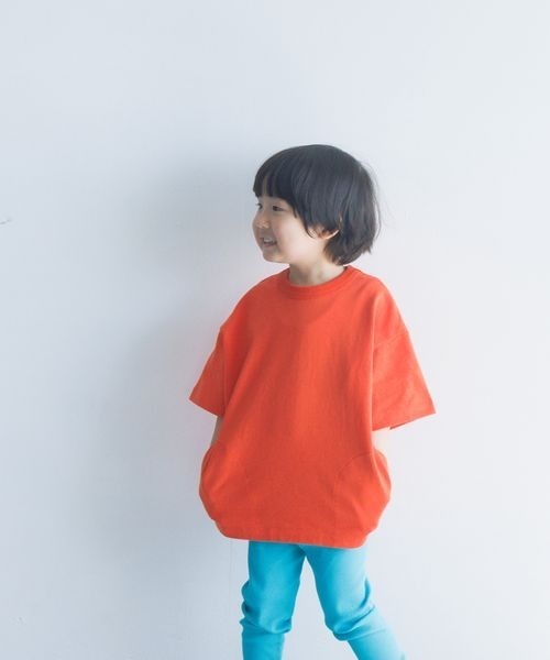 LOWRYS FARM(ローリーズファーム)の「USAポケットプルオーバー 180053(Tシャツ/カットソー・キッズ・オレンジ/ブルー/グリーン/パープル/ネイビー/オレンジ系その他・110cm/120cm/130cm/140cm/150cm)」の5枚目の写真