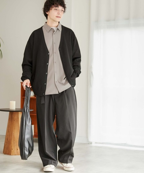 WEGO（ウィゴー）の「WEGO/メッシュカーディガン（カーディガン/ボレロ・メンズ・オフホワイト/ブラック/グレー・MEDIUM/LARGE）」の5枚目の写真