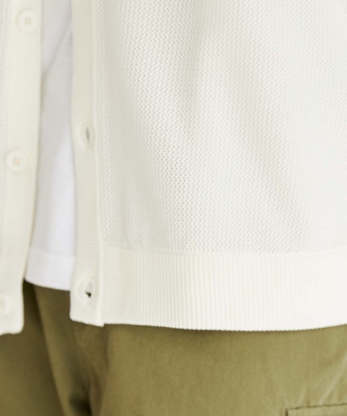 WEGO（ウィゴー）の「WEGO/メッシュカーディガン（カーディガン/ボレロ・メンズ・オフホワイト/ブラック/グレー・MEDIUM/LARGE）」の12枚目の写真