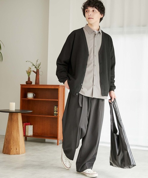 WEGO（ウィゴー）の「WEGO/メッシュカーディガン（カーディガン/ボレロ・メンズ・オフホワイト/ブラック/グレー・MEDIUM/LARGE）」の16枚目の写真