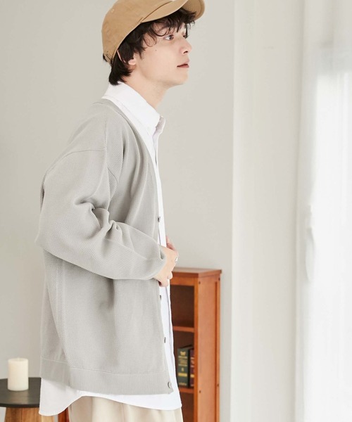 WEGO（ウィゴー）の「WEGO/メッシュカーディガン（カーディガン/ボレロ・メンズ・オフホワイト/ブラック/グレー・MEDIUM/LARGE）」の17枚目の写真