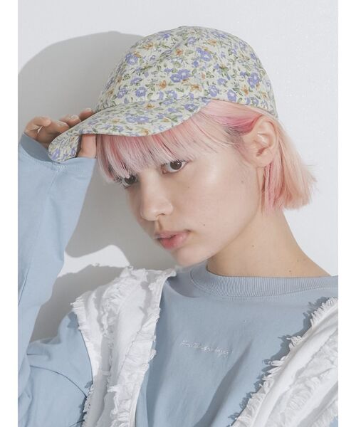 merry jenny(メリージェニー)の「floral cap(キャップ・レディース・パープル/イエロー・FREE)」の9枚目の写真