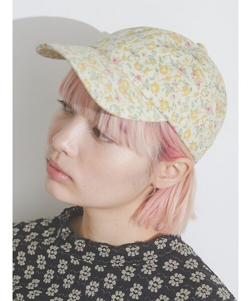 merry jenny(メリージェニー)の「floral cap(キャップ・レディース・パープル/イエロー・FREE)」の3枚目の写真