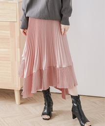 アシンメトリープリーツスカート
