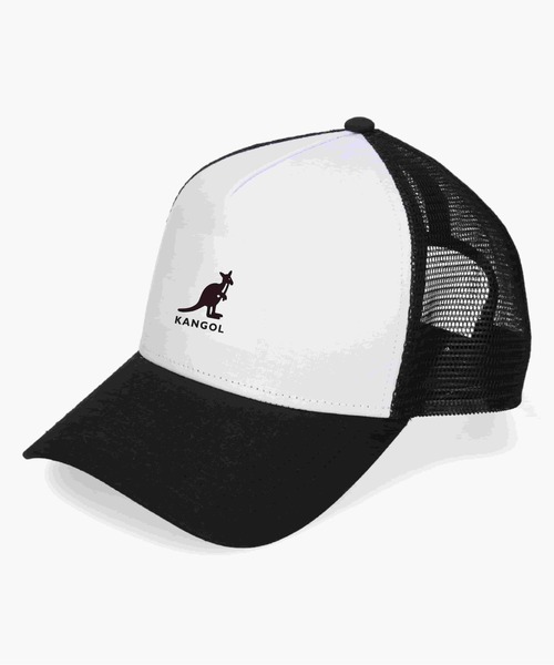 KANGOL(カンゴール)の「KANGOL SMU LOGO TRUCKER MESH CAP(キャップ・メンズ・ブラック/ベージュ/グレー/ブラック×ホワイト・ONE SIZE)」の3枚目の写真