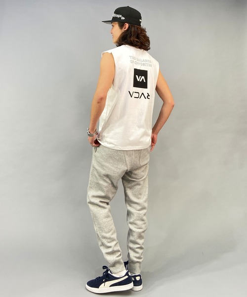 RVCA(ルーカ)の「RVCA/ルーカ ルーズシルエット バックプリントタンクトップ/ノースリーブTシャツ BD041-P24(タンクトップ・メンズ・スミクロ/ホワイト/サンドベージュ・M/XL/L)」の13枚目の写真