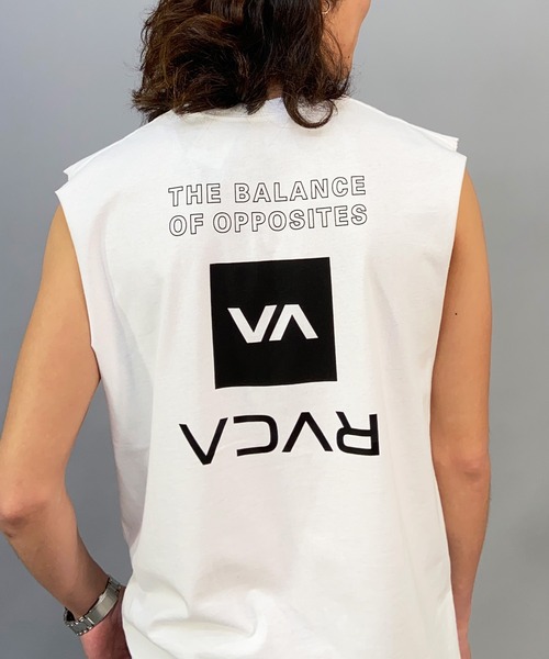 RVCA(ルーカ)の「RVCA/ルーカ ルーズシルエット バックプリントタンクトップ/ノースリーブTシャツ BD041-P24(タンクトップ・メンズ・スミクロ/ホワイト/サンドベージュ・M/XL/L)」の21枚目の写真