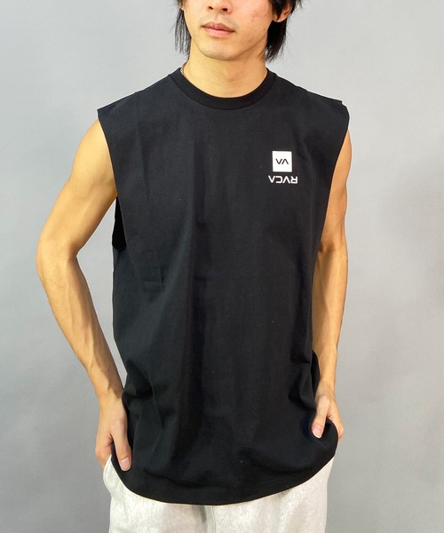 メンズ ルーズ タンクトップ 4色 韓国 袖なし Tシャツ cr9930 JUNRED（ジュンレッド）の「ルーズノースリーブカットソー