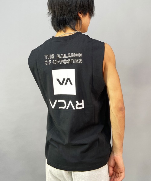 RVCA(ルーカ)の「RVCA/ルーカ ルーズシルエット バックプリントタンクトップ/ノースリーブTシャツ BD041-P24(タンクトップ・メンズ・スミクロ/ホワイト/サンドベージュ・M/XL/L)」の8枚目の写真