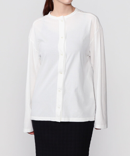 THE SHINZONE（ザ　シンゾーン）の「THE SHINZONE | HIGH TWIST COTTON CARDIGAN WOMEN（カーディガン/ボレロ・レディース・ブラック/ホワイト/ネイビー・F）」の5枚目の写真