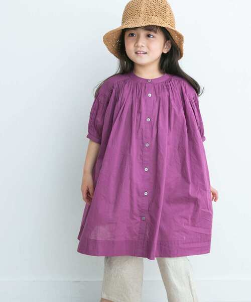 URBAN RESEARCH DOORS（アーバンリサーチドアーズ）の「『親子リンク』コットンボイルギャザーワンピース(KIDS)（ワンピース・キッズ・ピンク系その他/ネイビー/パープル系その他・105/135/120）」の11枚目の写真