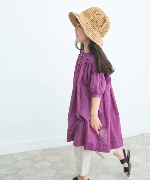 URBAN RESEARCH DOORS（アーバンリサーチドアーズ）の「『親子リンク』コットンボイルギャザーワンピース(KIDS)（ワンピース・キッズ・ピンク系その他/ネイビー/パープル系その他・105/135/120）」の14枚目の写真
