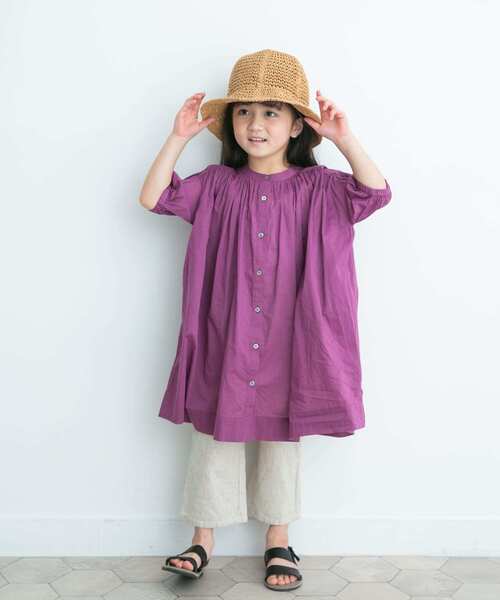 URBAN RESEARCH DOORS（アーバンリサーチドアーズ）の「『親子リンク』コットンボイルギャザーワンピース(KIDS)（ワンピース・キッズ・ピンク系その他/ネイビー/パープル系その他・105/135/120）」の16枚目の写真