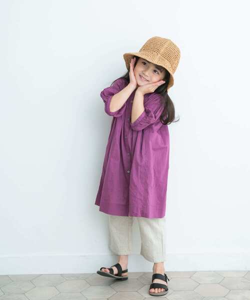 URBAN RESEARCH DOORS（アーバンリサーチドアーズ）の「『親子リンク』コットンボイルギャザーワンピース(KIDS)（ワンピース・キッズ・ピンク系その他/ネイビー/パープル系その他・105/135/120）」の18枚目の写真