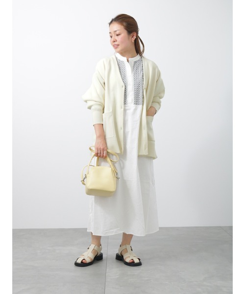 Lugnoncure（ルノンキュール）の「刺繍ワンピース（ワンピース・レディース・サックスブルー/オフホワイト/ブラック・ﾌﾘ-）」の7枚目の写真